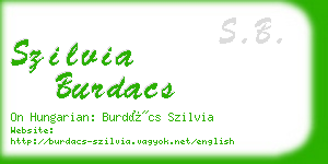 szilvia burdacs business card